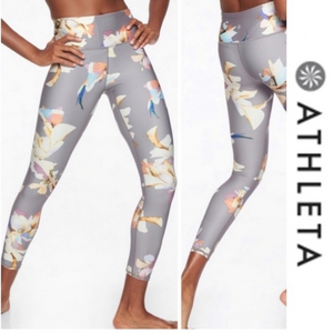 ATHLETA Elation Floral Print 7/8 Legging Tights Small‎